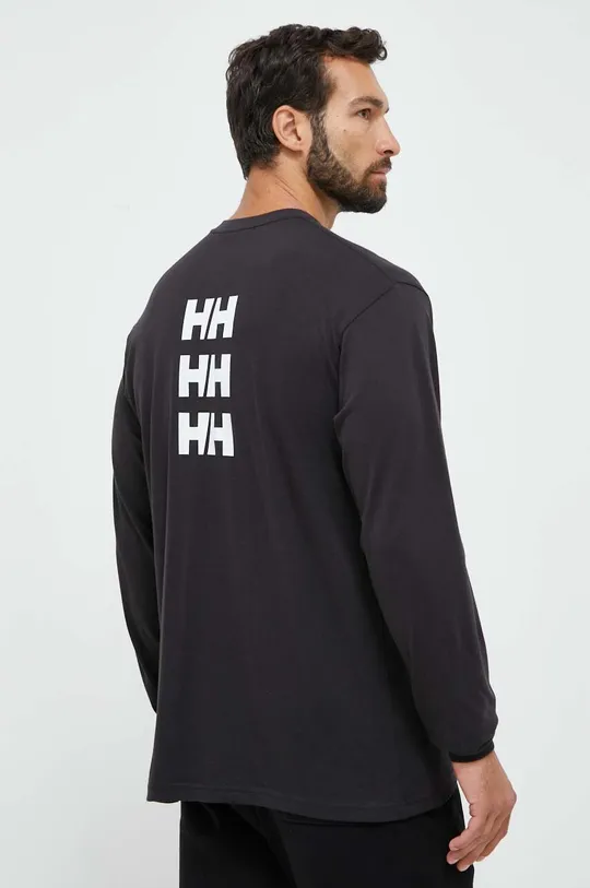 Bombažna majica z dolgimi rokavi Helly Hansen 100 % Bombaž