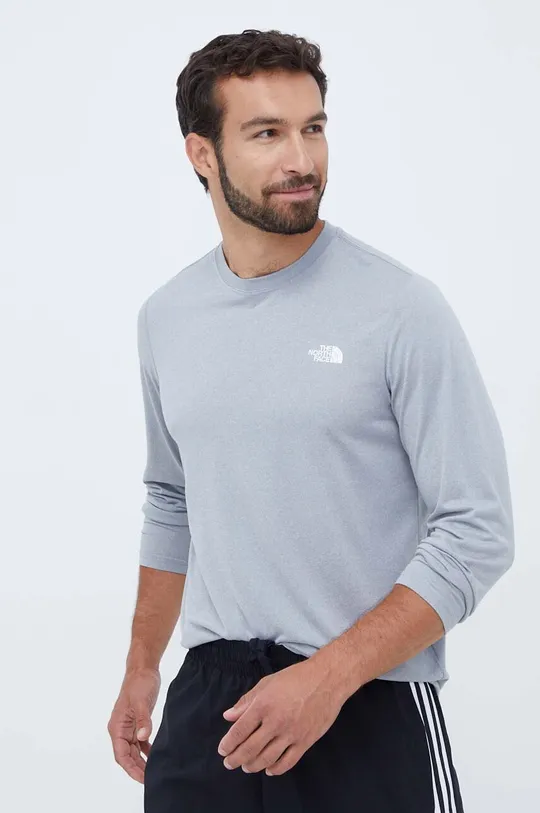 sivá Športové tričko s dlhým rukávom The North Face Reaxion Pánsky