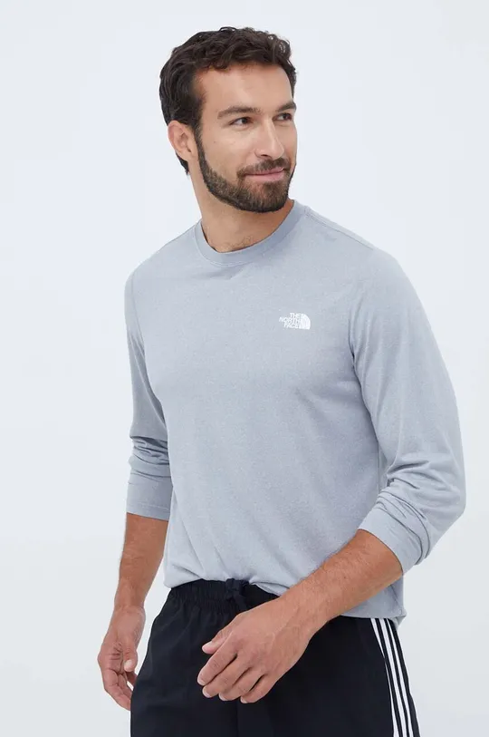 szary The North Face longsleeve sportowy Reaxion Męski