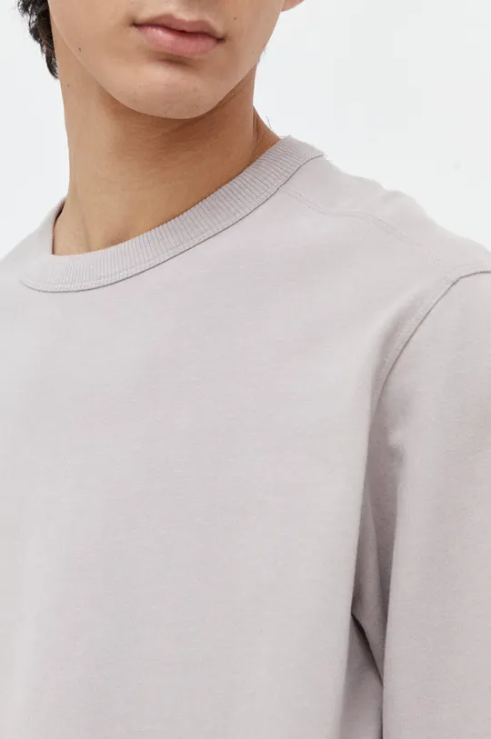 Βαμβακερή μπλούζα με μακριά μανίκια Abercrombie & Fitch γκρί
