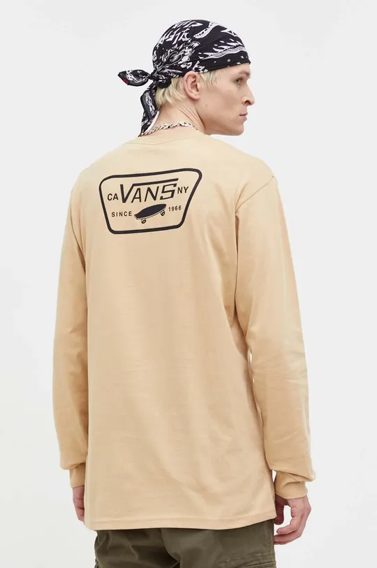 Βαμβακερή μπλούζα με μακριά μανίκια Vans 100% Βαμβάκι