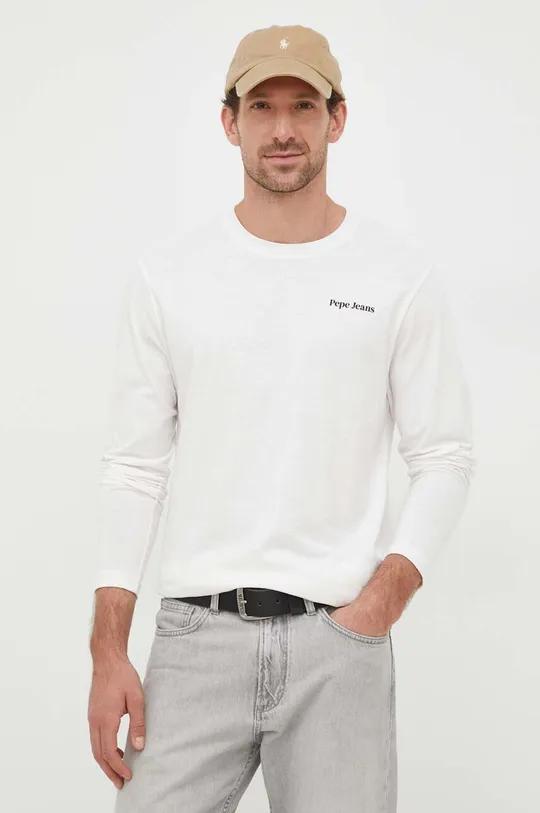 Bombažna majica z dolgimi rokavi Pepe Jeans Kenzie 100 % Bombaž
