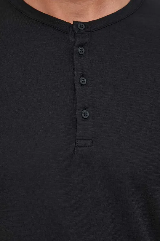 čierna Bavlnené tričko s dlhým rukávom United Colors of Benetton