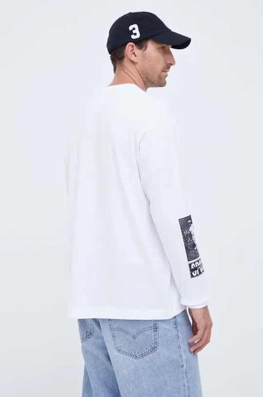 λευκό Βαμβακερή μπλούζα με μακριά μανίκια Lacoste