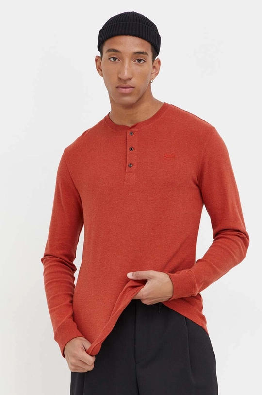 pomarańczowy Superdry longsleeve bawełniany Męski