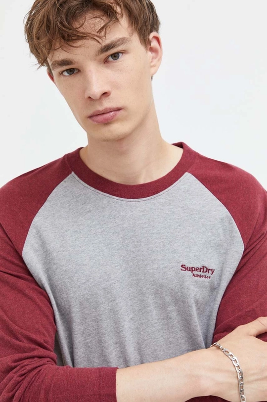 szary Superdry longsleeve bawełniany