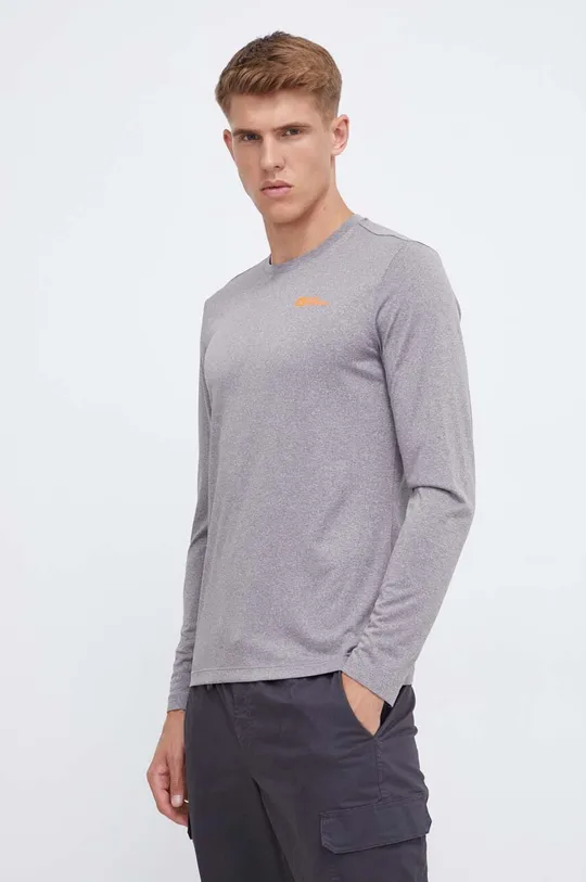 szary Jack Wolfskin longsleeve sportowy Sky Thermal Męski