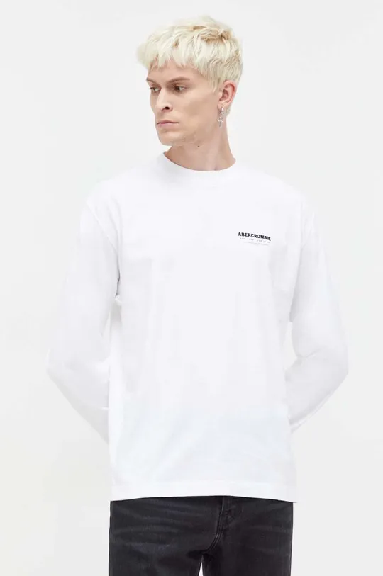 Bavlnené tričko s dlhým rukávom Abercrombie & Fitch 100 % Bavlna