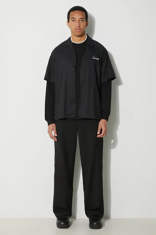 Bavlnené tričko s dlhým rukávom Carhartt WIP čierna