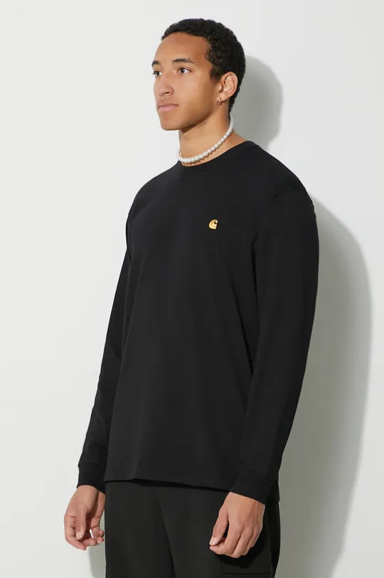 μαύρο Βαμβακερή μπλούζα με μακριά μανίκια Carhartt WIP