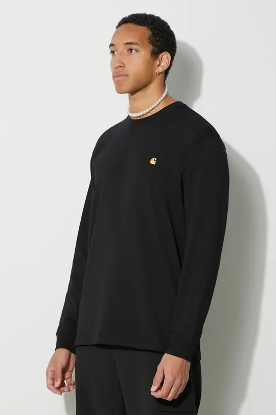 black Carhartt WIP cotton longsleeve top