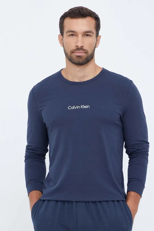 Лонгслів лаунж Calvin Klein Underwear темно-синій