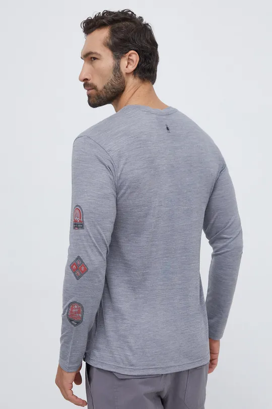 Športové tričko s dlhým rukávom Smartwool Outdoor Patch Graphic sivá