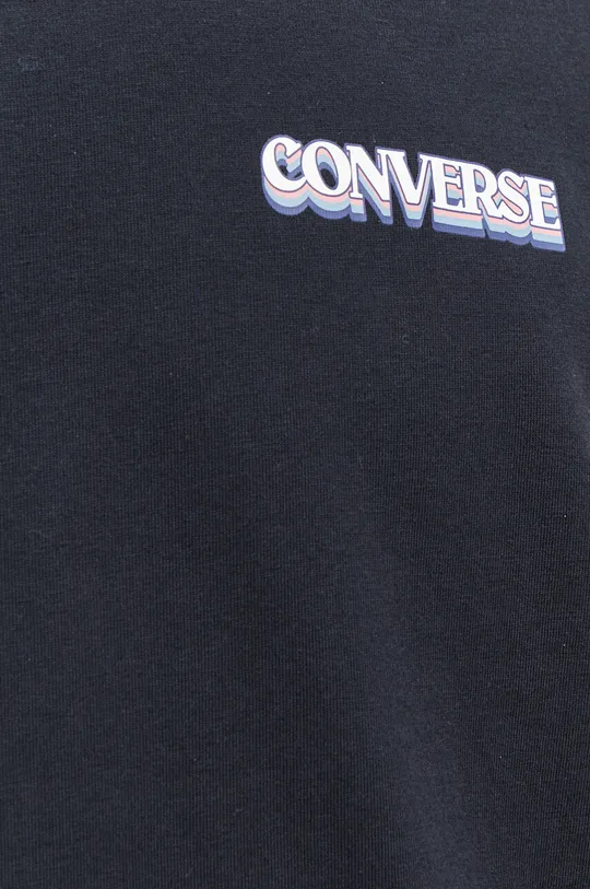 чёрный Хлопковый лонгслив Converse