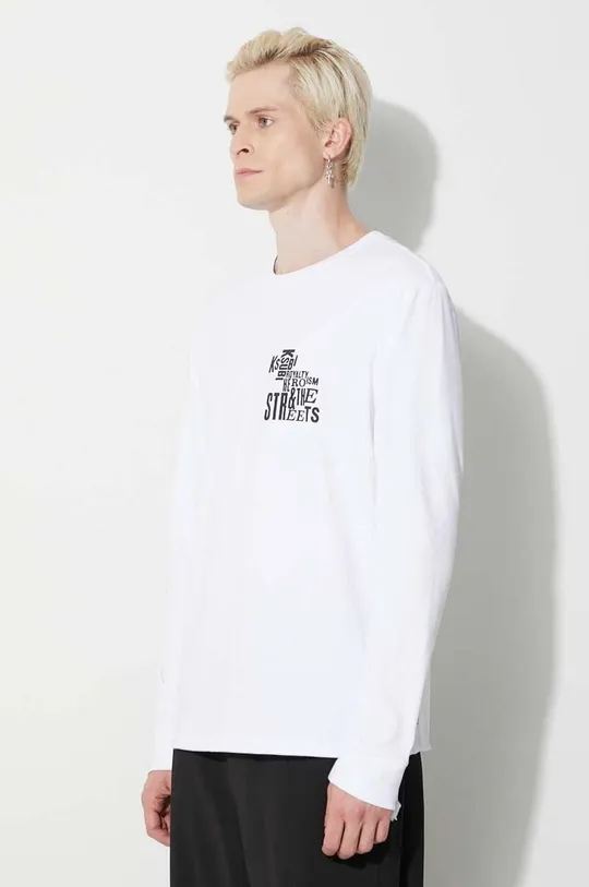 λευκό Βαμβακερή μπλούζα με μακριά μανίκια KSUBI