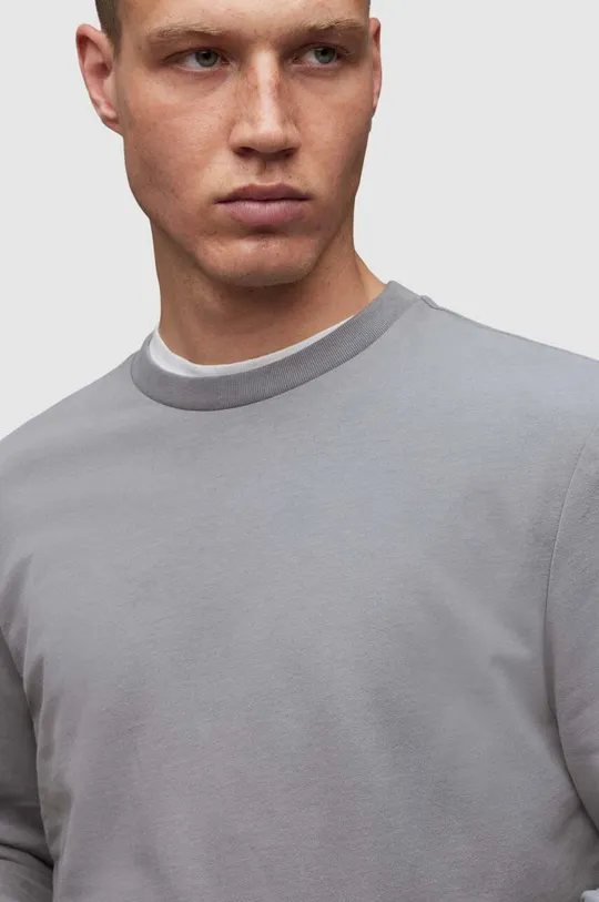 Βαμβακερή μπλούζα με μακριά μανίκια AllSaints HASTE 100% Οργανικό βαμβάκι