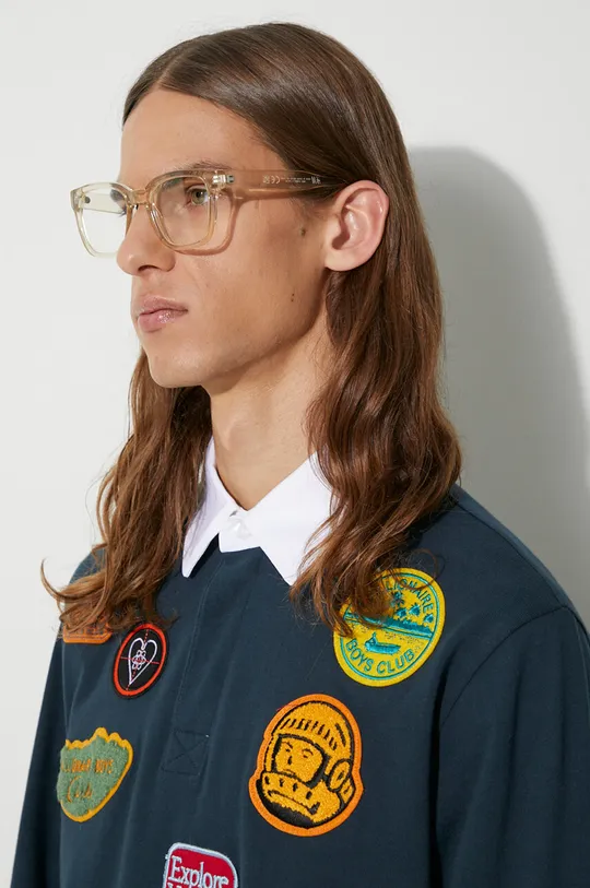 Billionaire Boys Club top a maniche lunghe in cotone PATCHES RUGBY SHIRT Uomo