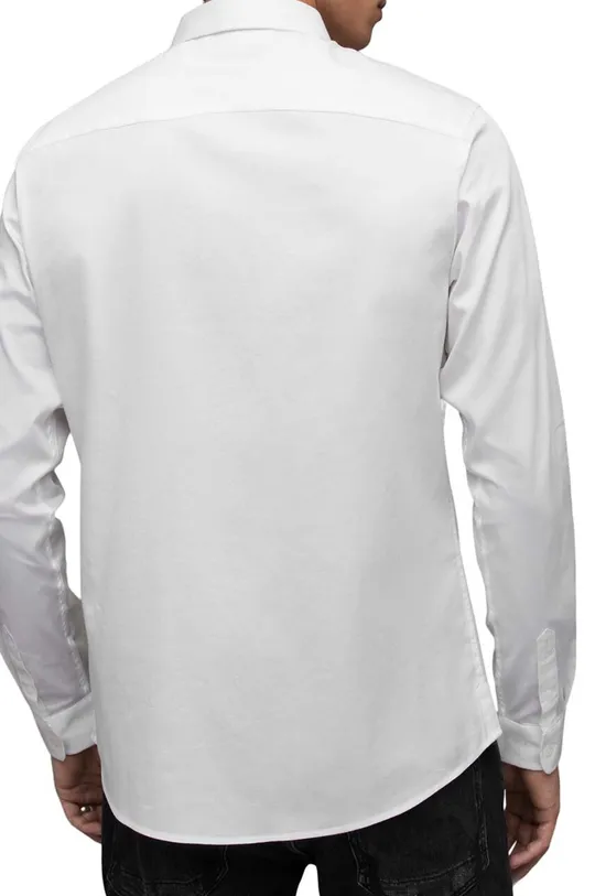 Bavlnená košeľa AllSaints Simmons biela