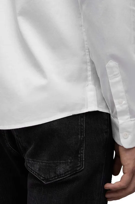 λευκό Βαμβακερό πουκάμισο AllSaints Simmons