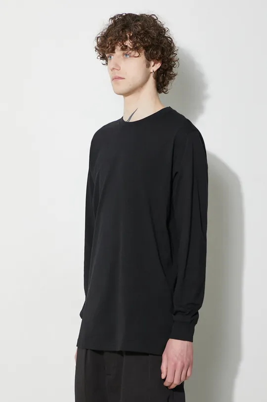 black Maharishi cotton longsleeve top Hikeshi Organic L/S T-Shirt