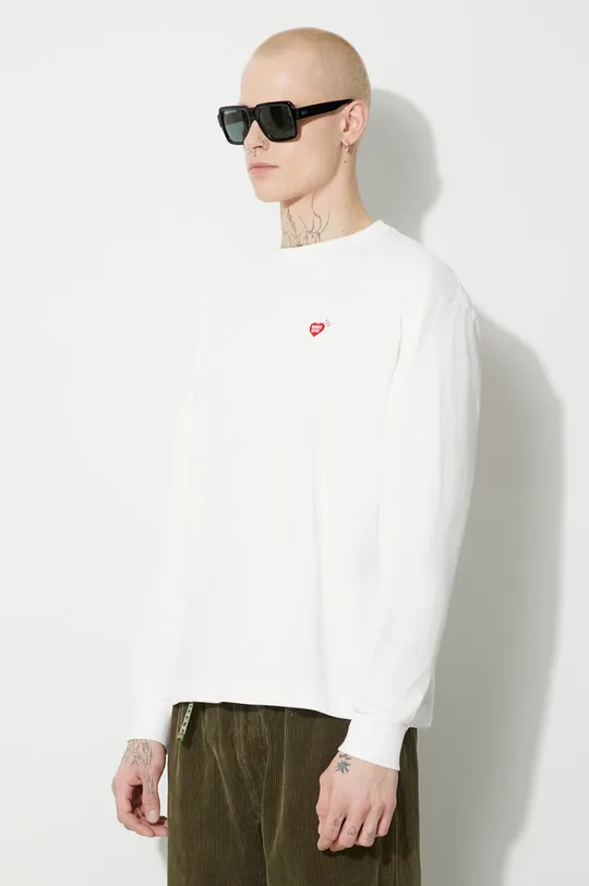 λευκό Βαμβακερή μπλούζα με μακριά μανίκια Human Made Graphic Ανδρικά