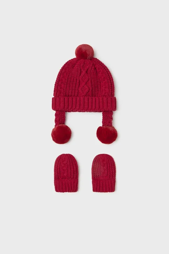 czerwony Mayoral Newborn czapka i rękawiczki dziecięce Chłopięcy