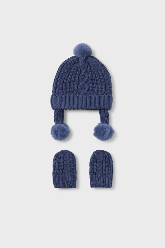тёмно-синий Детская шапка и перчатки Mayoral Newborn Для мальчиков