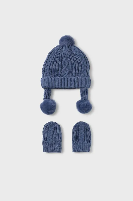 niebieski Mayoral Newborn czapka i rękawiczki dziecięce Chłopięcy