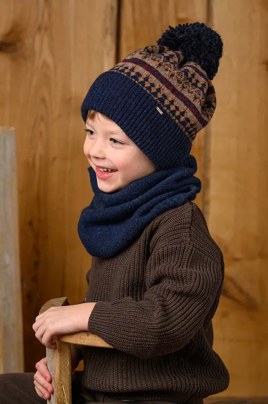 plava Dječja vunena kapa Jamiks Za dječake