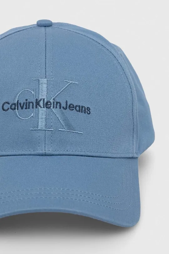 Бавовняна бейсболка Calvin Klein Jeans блакитний