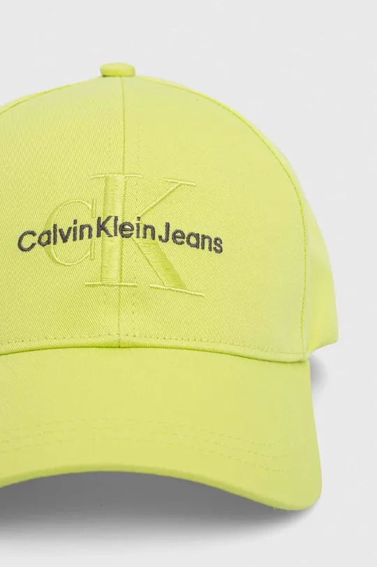 Pamučna kapa sa šiltom Calvin Klein Jeans zelena