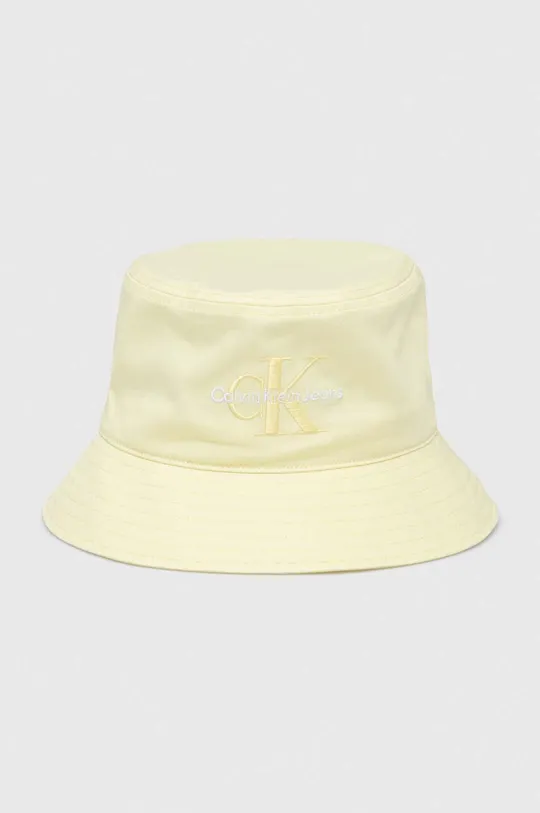 žltá Bavlnený klobúk Calvin Klein Jeans Dámsky