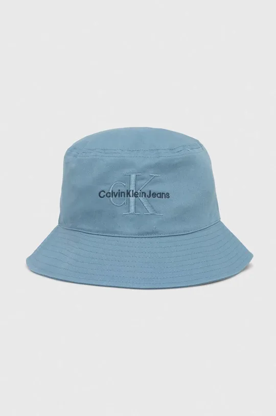 modra Bombažni klobuk Calvin Klein Jeans Ženski