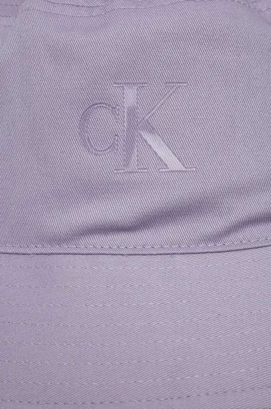 Calvin Klein Jeans kapelusz bawełniany fioletowy