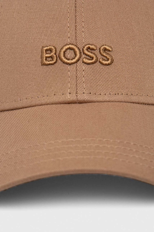 Βαμβακερό καπέλο του μπέιζμπολ BOSS 50495441 μπεζ SS24