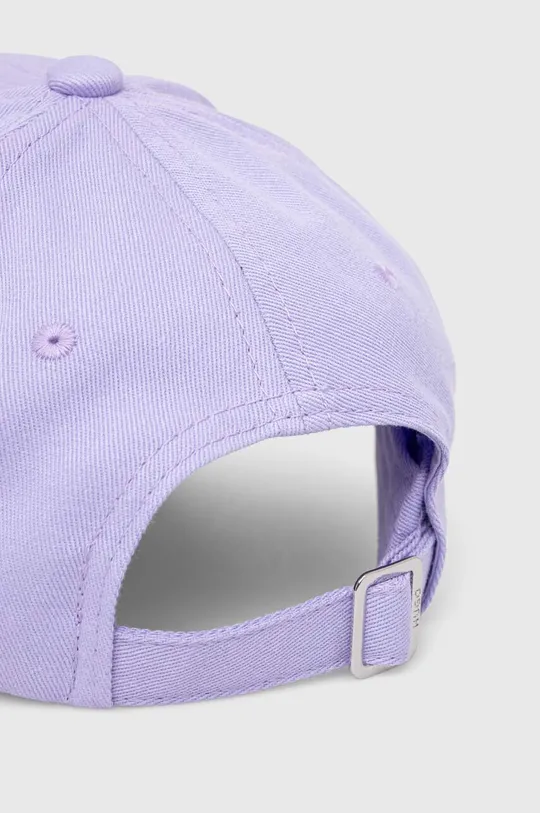Хлопковая кепка HUGO фиолетовой