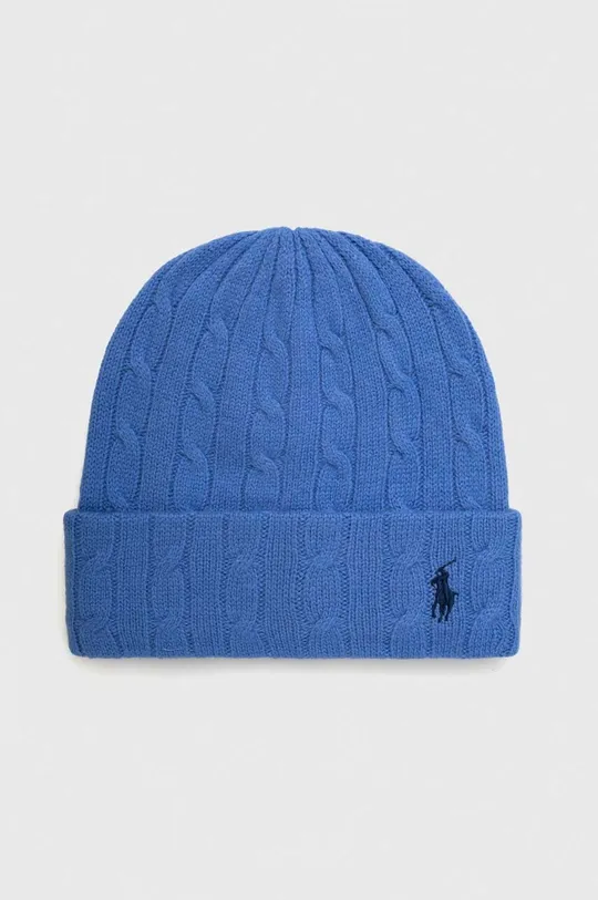 modrá Vlnená čiapka Polo Ralph Lauren Dámsky