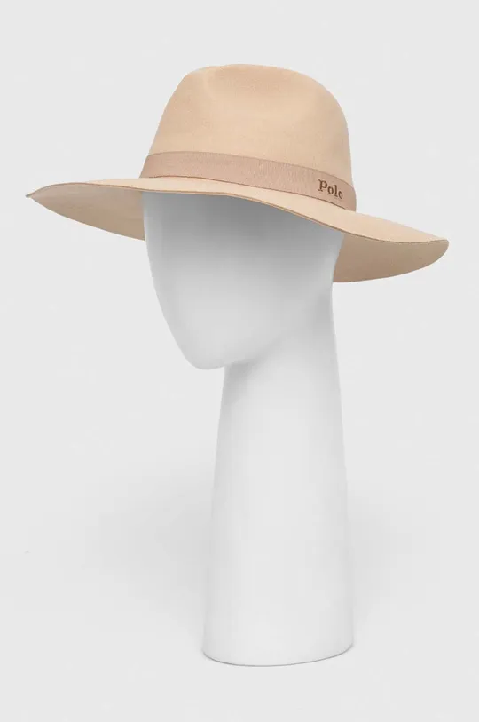 Μάλλινο καπέλο Polo Ralph Lauren μπεζ