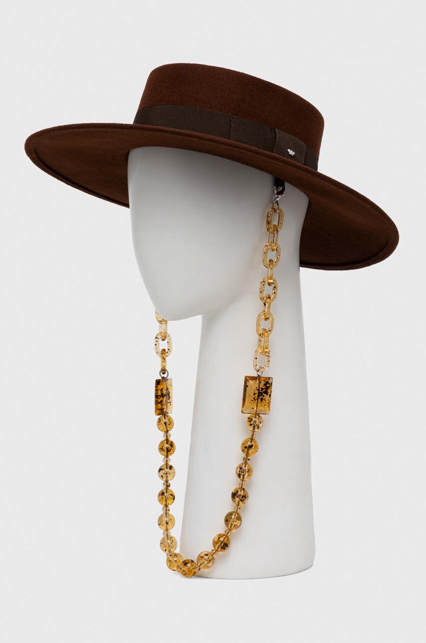 Weekend Max Mara palarie de lana culoarea maro, de lana ANSWEAR.ro