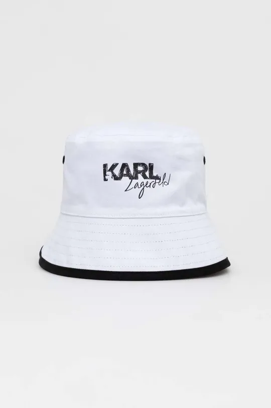 Αναστρέψιμο βαμβακερό καπέλο Karl Lagerfeld μαύρο