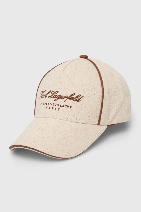 μπεζ Βαμβακερό καπέλο του μπέιζμπολ Karl Lagerfeld Unisex