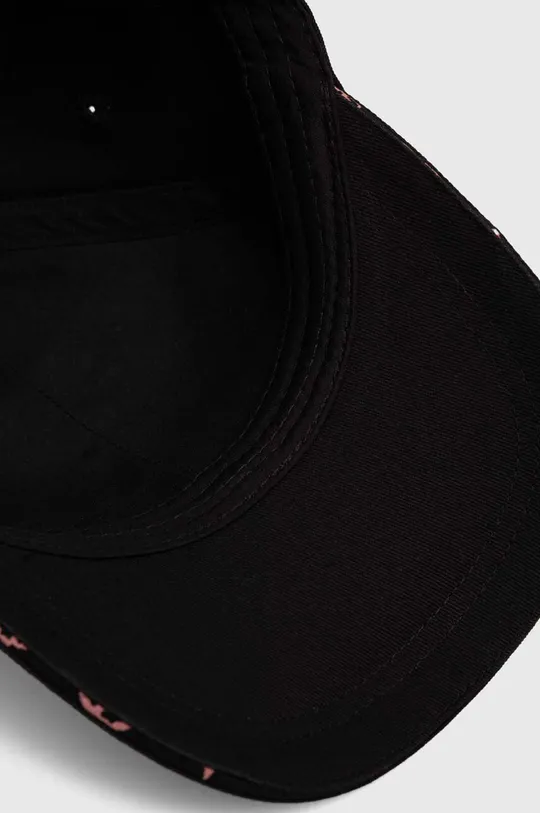 μαύρο Βαμβακερό καπέλο του μπέιζμπολ Guess