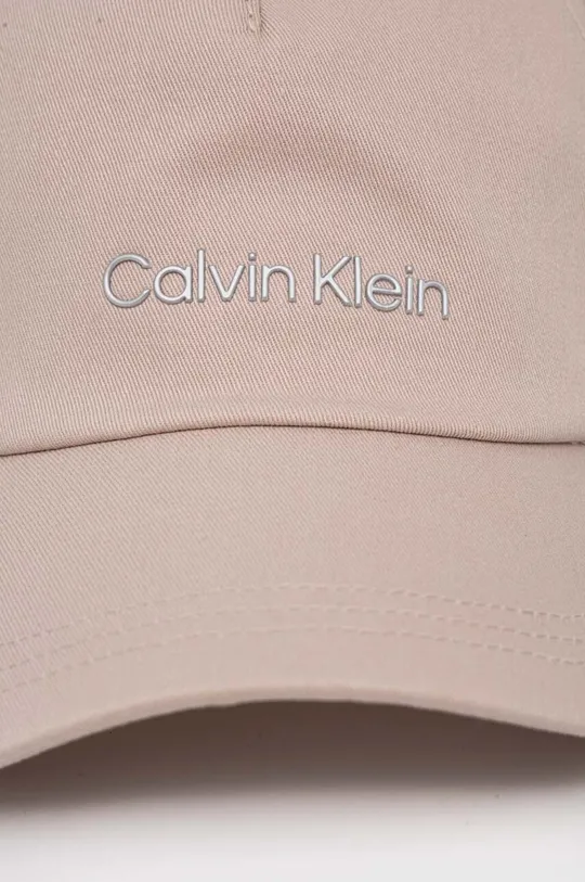 Bavlnená šiltovka Calvin Klein béžová