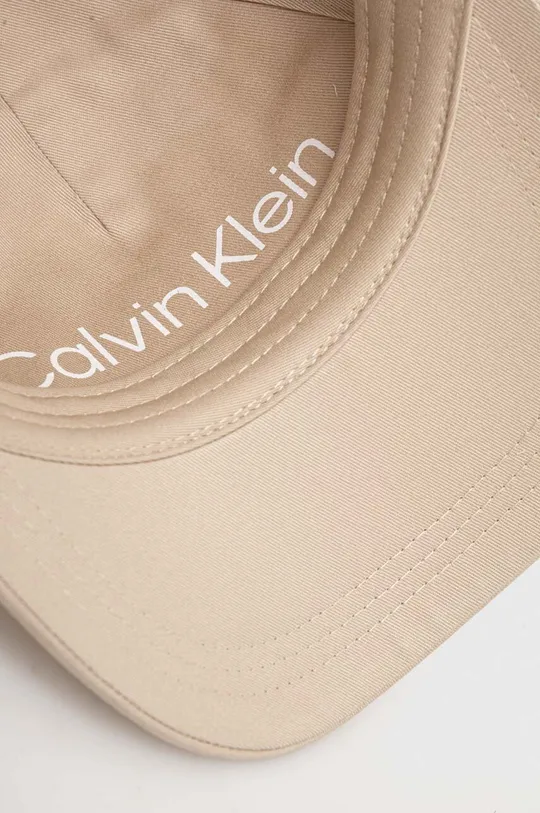 bež Bombažna bejzbolska kapa Calvin Klein