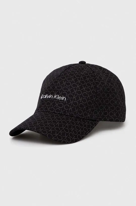 μαύρο Βαμβακερό καπέλο του μπέιζμπολ Calvin Klein Γυναικεία