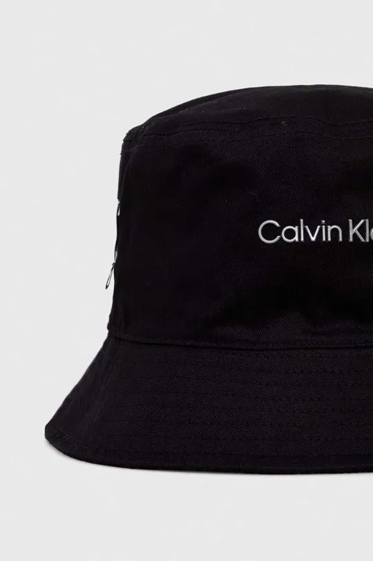 crna Dvostrani pamučni šešir Calvin Klein
