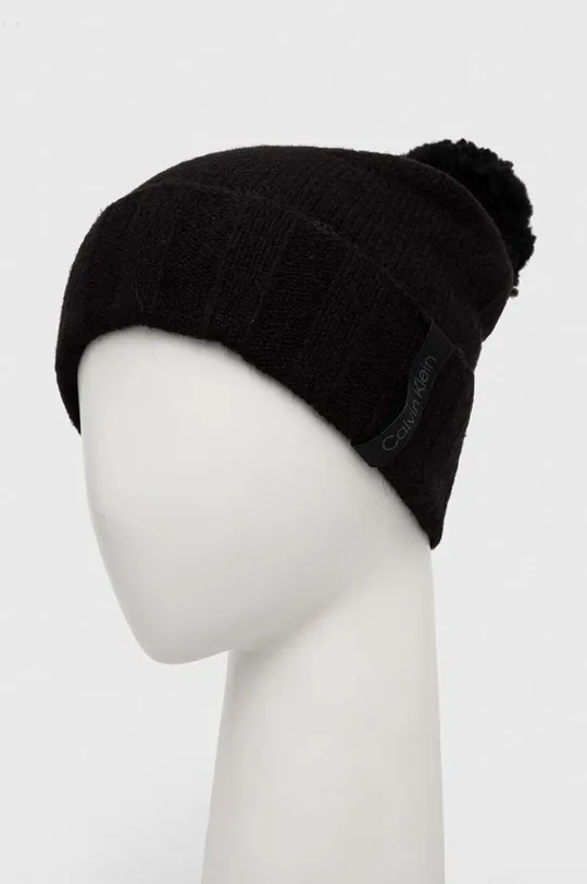 Calvin Klein berretto in misto lana nero