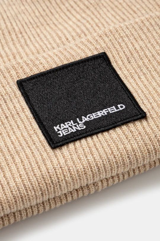 Karl Lagerfeld Jeans berretto in misto lana 236J3401 beige SS24