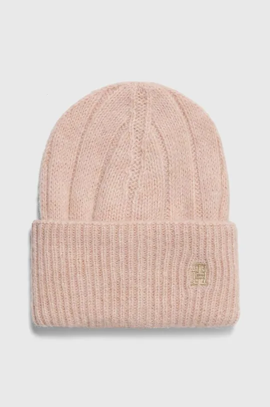 Tommy Hilfiger cappello e sciarpa con aggiunta di lana rosa