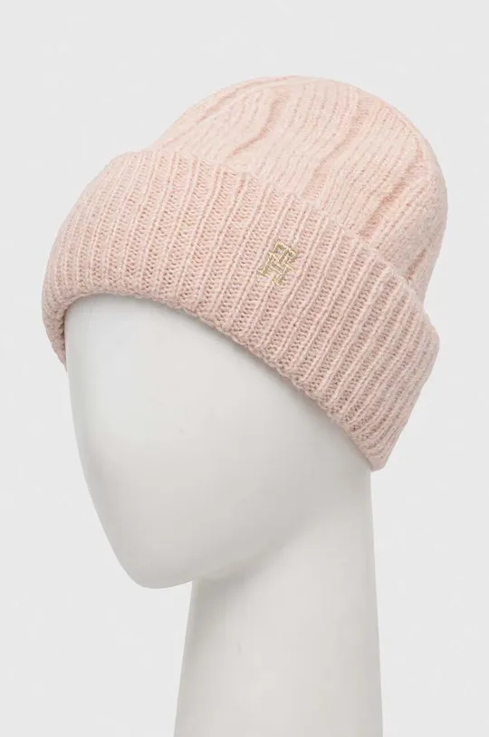 Tommy Hilfiger berretto in misto lana rosa